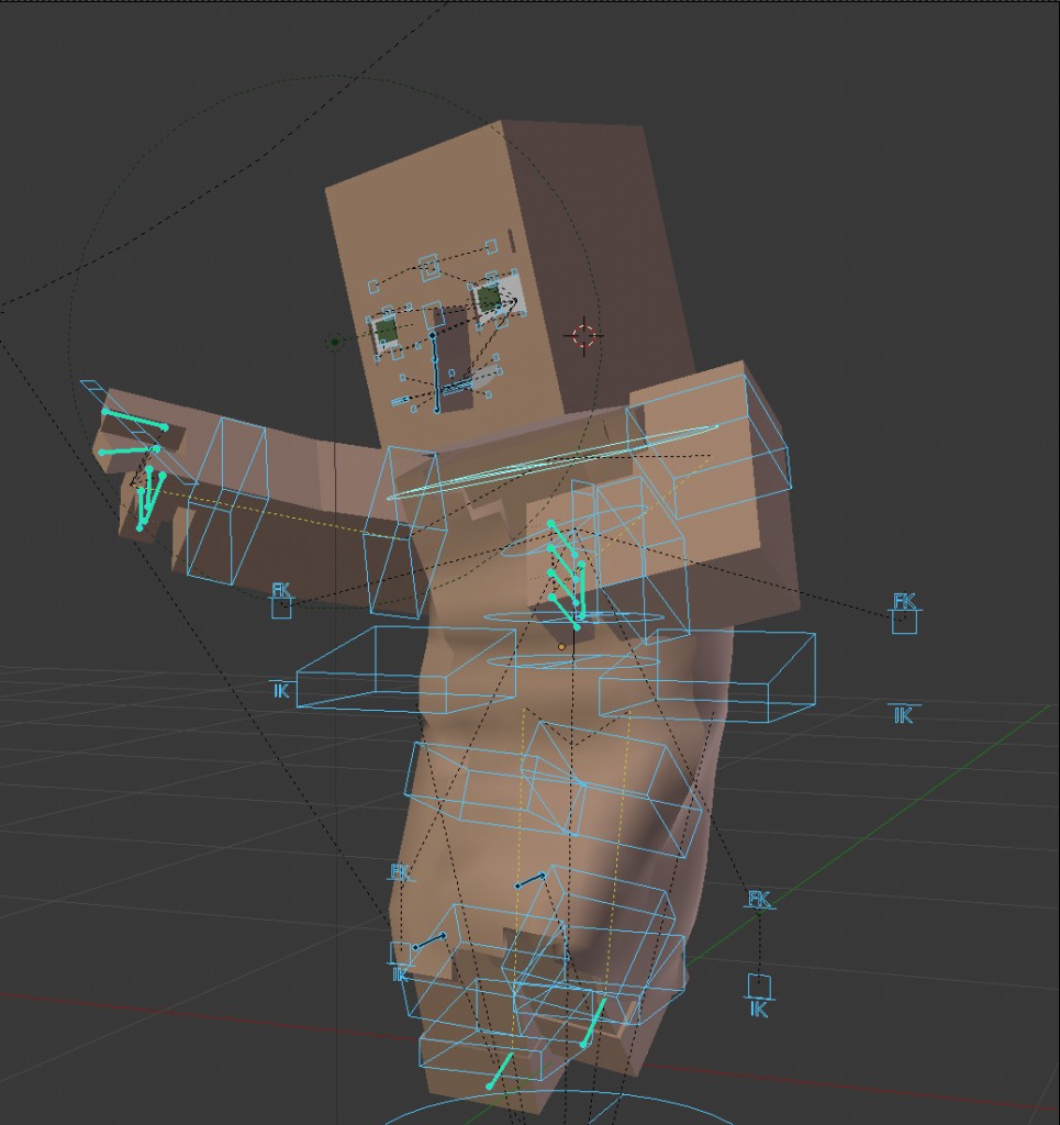 Villager Minecraft Rig preview image 2